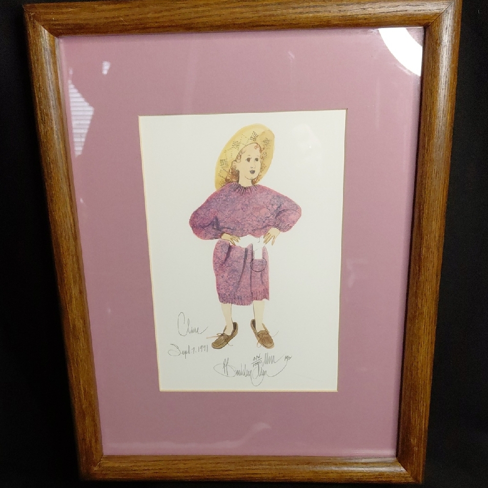 1991 P. Buckley Moss "Clare" Signed Print